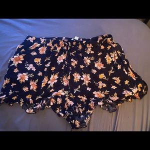 Floral Frilly Shorts